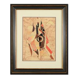 Neal Doty (1941-2016), Framed Original Mixed Media Linocut, Hand Signed with Certificate of Authenti