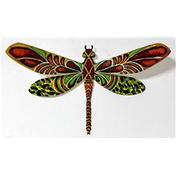 Patricia Govezensky- Original Painting on Cutout Steel "Dragonfly XXV"
