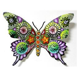 Patricia Govezensky- Original Painting on Cutout Steel "Butterfly CCXXXII"