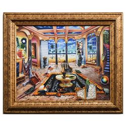 Alexander Astahov- Original Giclee on Canvas "Beach House"
