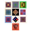 Image 1 : Victor Vasarely (1908-1997), "Folklore Planetaire Portfolio" Includes 10 Heliogravure Prints, Titled