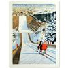 Image 1 : William Nelson, "90-Meter Ski Jump" Limited Edition Serigraph, Numbered and Hand Signed by the Artis