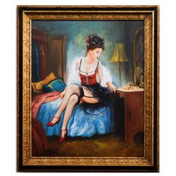 Taras Sidan- Original Giclee on Canvas "Mademoiselle"