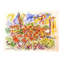 Wayne Ensrud "St Emilion, 1" Mixed Media Original Artwork; Hand Signed; COA
