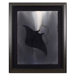 Wyland, "Manta" Framed Original Watercolor Painting, Hand Signed with Certificate of Authenticity.