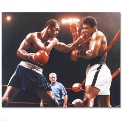 Licensed Photograph of the Heavyweight Champs Muhammad Ali and Ken Norton.