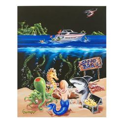 Michael Godard "Sand Bar I" Limited Edition Giclee on Canvas, Numbered and Signed with COA. Gallery 
