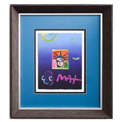 Peter Max- Original Mixed Media "Liberty Head II Ver. I #146"