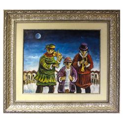 Yosl Bergner- Original Oil on Canvas