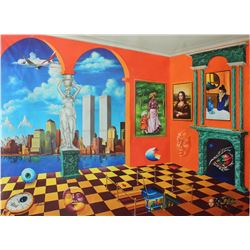 Alexander Astahov- Original Giclee on Canvas "New York View"