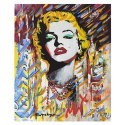 Nastya Rovenskaya- Mixed Media "Marilyn Monroe II"