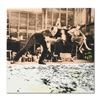 Image 1 : Ringo, "Jackson Pollock At Work" One-of-a-Kind Hand-Pulled Silkscreen and Mixed Media Painting on Ca