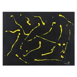 Tom Pergola, "Yellow Alive" Original Acrylic Painting on Gallery Wrapped Canvas, Hand Signed with Ce