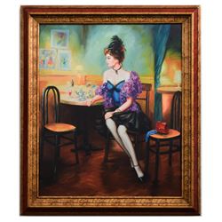 Taras Sidan- Original Giclee on Canvas "Dinner"