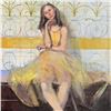 Image 2 : Alex Zwarenstein, "Little Ballerina" Original Oil Painting on Canvas, Hand Signed with Certificate o