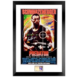 Arnold Schwarzenegger Autographed Predator 16x24 Framed Movie Poster
