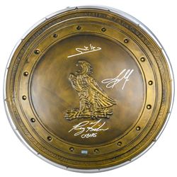 Gal Gadot, Jason Momoa, Ray Fisher Autographed Batman v Superman Dawn of Justice Wonder Woman Shield