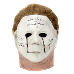 Jamie Lee Curtis John Carpenter Dick Warlock Autographed Halloween II 1:1 Scale Michael Myers Mask