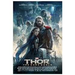 Chris Hemsworth and Tom Hiddleston Autographed 2013 Thor: The Dark World 27x40 Original Poster