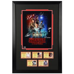 Millie Bobby Brown, Finn Wolfhard & Cast Autographed Stranger Things Season 1 11x14 Framed Poster