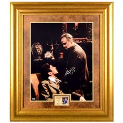 Al Pacino Autographed The Godfather Michael Corleone 16x20 Framed Photo with Marlon Brando