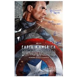 Chris Evans & Cast Autographed Captain America The First Avenger Original 27x40 DoubleSided Poster