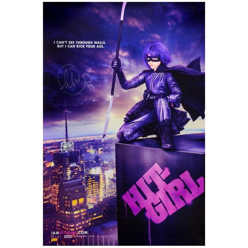 Chloe Grace Moretz Autographed 10 Kick Ass Hit Girl 24x36 Single Sided Movie Poster Chloe Grace Moretz Autographed 10 Kick Ass Hit Girl 24x36 Single Sided Movie Poster