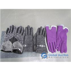 Ladies Joe Fresh Knit Gloves (S), Grey; Ladies Knit Gloves,