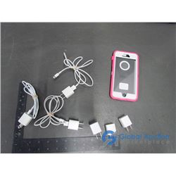 Apple USB Charger Adaptor (6) iPhone USB (3), & iPhone Otter Box