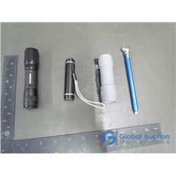 (3) Flashlights and Tire Pressure Gauge