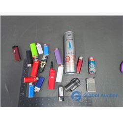 Partial Can of Butane with Lighters