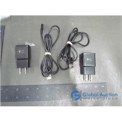 (2) Samsung USB Type Micro B Cords and (2) Charge Adaptor Plugs