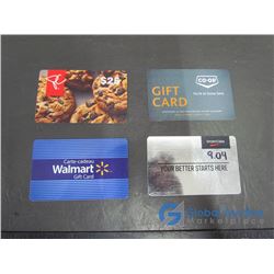 Gift Cards: Walmart $49.20, President's Choice $2.80