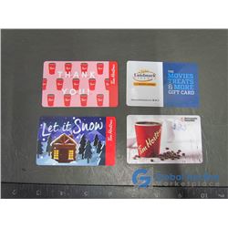 Gift Cards: Tim Horton's & Landmark Theatres $69.37