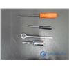 Image 1 : Misc Tools (2) Screwdrivers, Ratchet and Socket