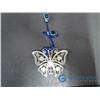 Image 6 : Blue Butterfly Bookmark, "You are my Sunshine" Gold Tone Necklace, and Gold Plated Leaf Earrings
