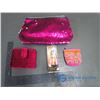 Image 1 : Sequin Makeup Bag, Velvet Wallet, Change Purse and Eyelash Curler