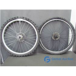 Bike Tires, 1 Front Wheel (Alloy), 1 Rear Wheel (Bontrager)