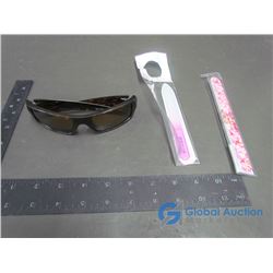 Oakley (Gascan) Sunglasses Brown and (2) Nail Files