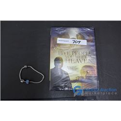 Five People you Meet in Heaven DVD and Pandora Bracelet With 2 Charms