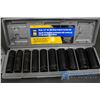 Image 2 : 10 Pc. 1/2" DR SAE Impact Socket , 3 Pc. 3/8 Dr Impact Socket Set SAE (1 Missing)