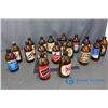 Image 1 : (18) Vintage Stubby Beer Bottles with Labels