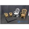 Image 1 : (4) Wicker Doll Chairs