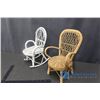 Image 4 : (4) Wicker Doll Chairs