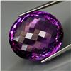 Image 1 : Natural Amethyst Oval Checkerboard 56.78 Ct - Untreated