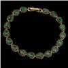 Image 2 : Natural  Green Columbian  Emerald Black Spinel Bracelet