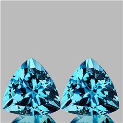 Natural Sky Blue Topaz Pair 10.00 MM