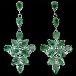 NATURAL COLUMBIAN GREEN EMERALD Earrings