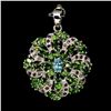 Image 1 : Natural  Topaz Chrome Diopside Rhodolite Pendant