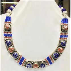 Tibet Natural Stone Tribal Queen Royal Necklace